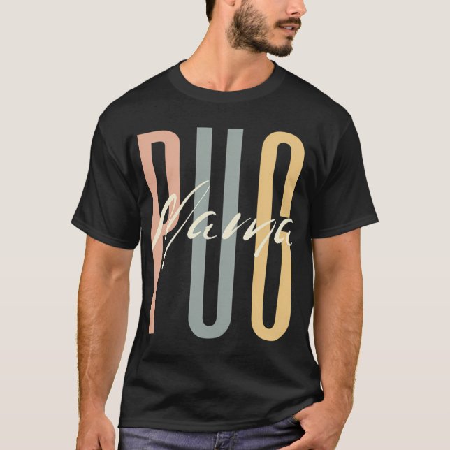 Mutter der Möpse T-Shirt (Vorderseite)