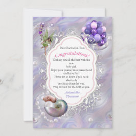 Mutter der Perlen, die einem Baby-Mädchen die Gebu Dankeskarte