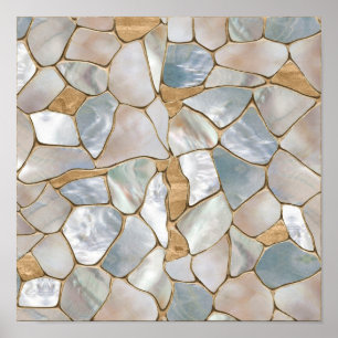 Mutter der Perlen- und Goldzellen abstrakt Poster