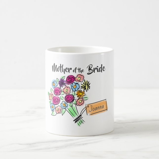 Mutter der Personalisierten Blume der Braut Tasse (Mittel)