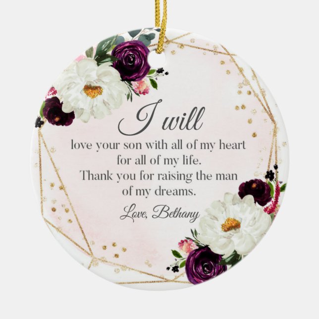 Mutter der Schmuckmütter im Groom Keramik Ornament (Vorne)