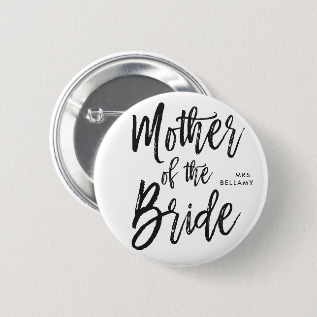 Mutter der Skript-Art-kundenspezifischen Hochzeit Button (Vorne & Hinten)