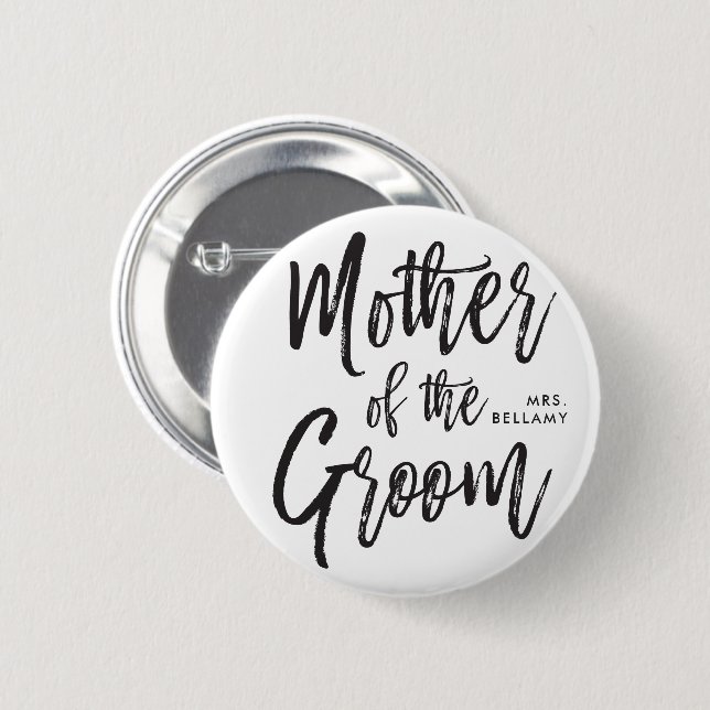 Mutter der Skript-Art-kundenspezifischen Hochzeit Button (Vorne & Hinten)