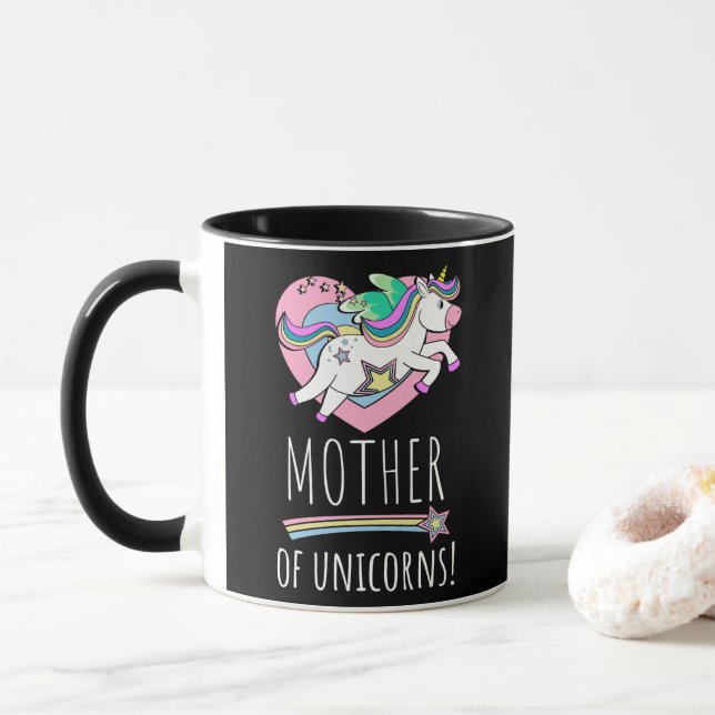 Mutter der Unicorns! Tasse (Mit Donut)
