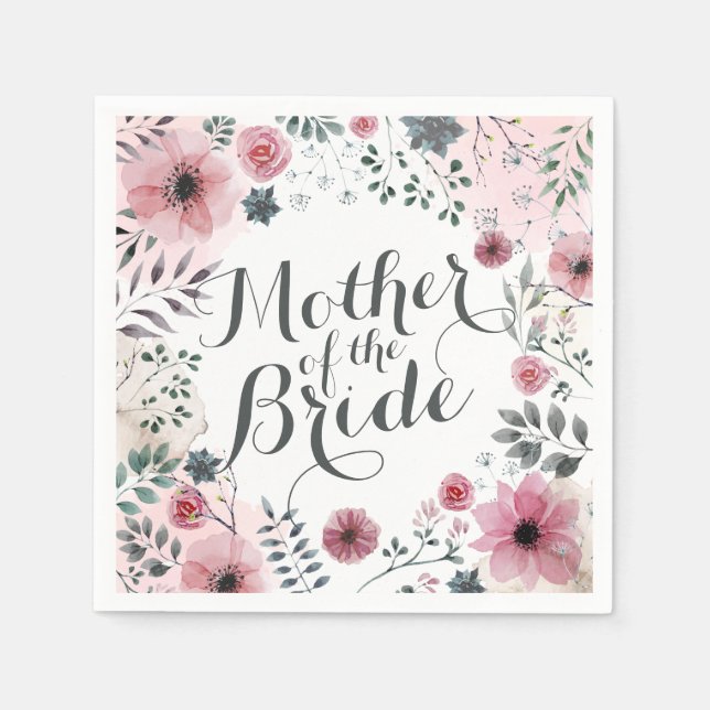 Mutter der Wasserfarbe der Bride | Napkin Serviette (Vorderseite)