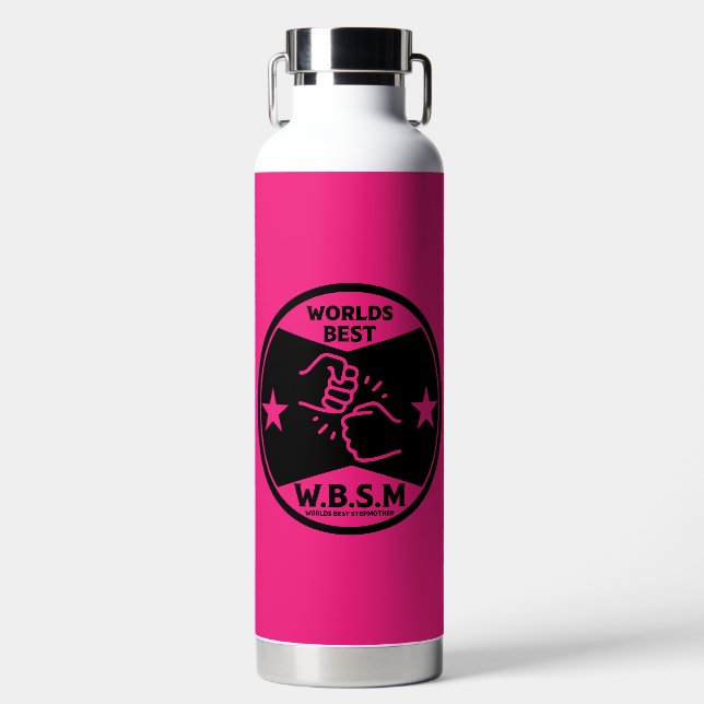 MUTTER DER WELT MIT BESTEN SCHRITTEN TRINKFLASCHE (Vorderseite)