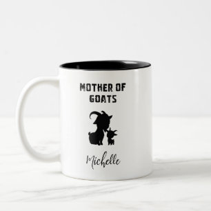 Mutter der Ziegen Lustiger Bauernhof-Tierliebhaber Zweifarbige Tasse