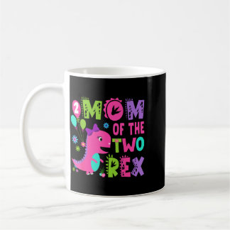 Mutter der zwei Rex 2. Geburtstag Junge Dinosaurie Kaffeetasse