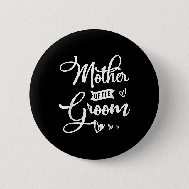 Mutter des Bauerndesigns für eine Brauthochzeit Button (Vorderseite)