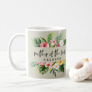 Mutter des Braut-Aquarells mit Blumen Kaffeetasse