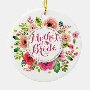 Mutter des Braut-Aquarells Wedding   Verzierung Keramikornament