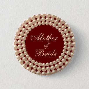 Mutter des Braut-Perle Jeweled Knopfes Button