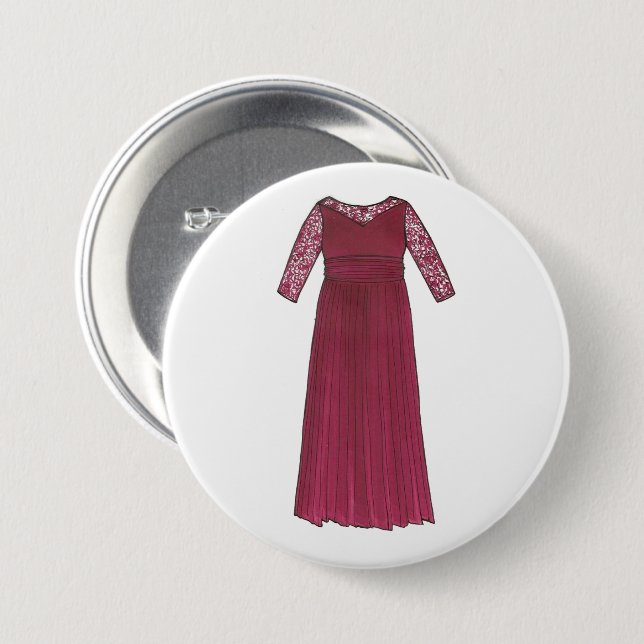Mutter des Brautgrooms Hochzeitsparty Gown Dress Button (Vorne & Hinten)
