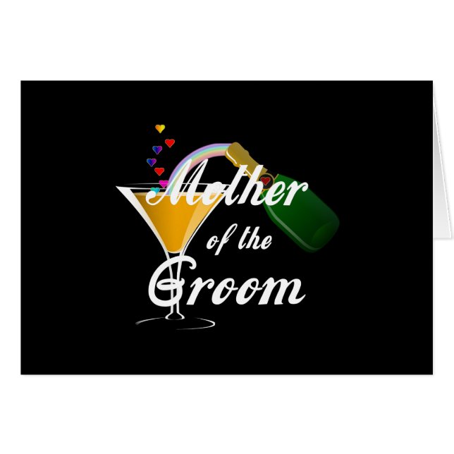 Mutter des Bräutigam-Champagne-Toasts (Vorderseite (Horizontal))