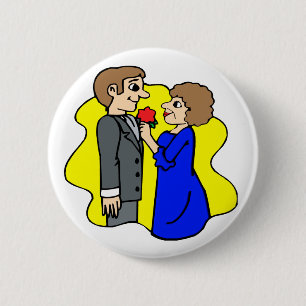 Mutter des Bräutigam-Knopfes Button