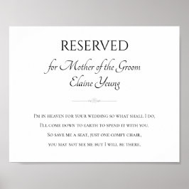 Mutter des Bräutigams, ich bin im Himmel für deine Poster