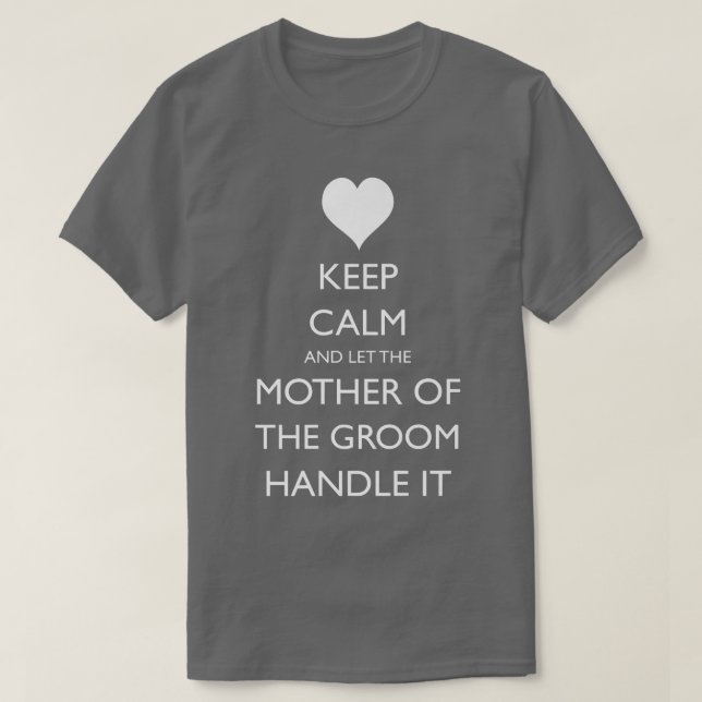 Mutter des Bräutigams Lustige Hochzeit  T-Shirt (Design vorne)