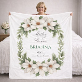 Mutter des Bräutigams Magnolie Hochzeitsgeschenk Fleecedecke