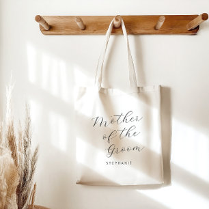 Mutter des Bräutigams Minimalistische Personalisie Tragetasche