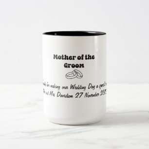 Mutter des Bräutigams Zweifarbige Tasse