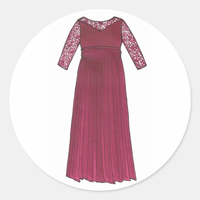 Mutter des Brautkleides Hochzeitsstils Brautparty Runder Aufkleber (Vorderseite)