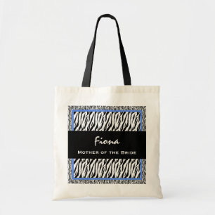 Mutter des BrautSchwarz-weißen BLAUEN Zebra V07 Tragetasche