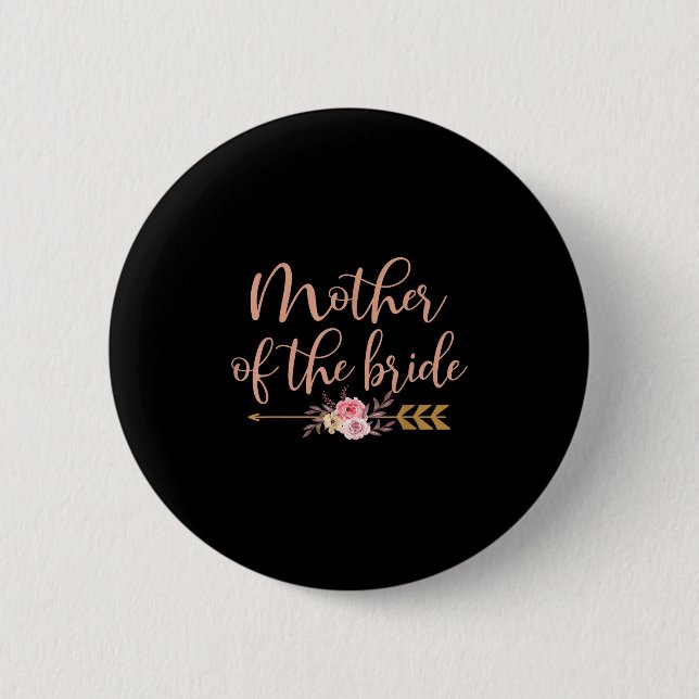 Mutter des Bride-Brautparty-Geschenkes Hochzeitsfe Button (Vorderseite)