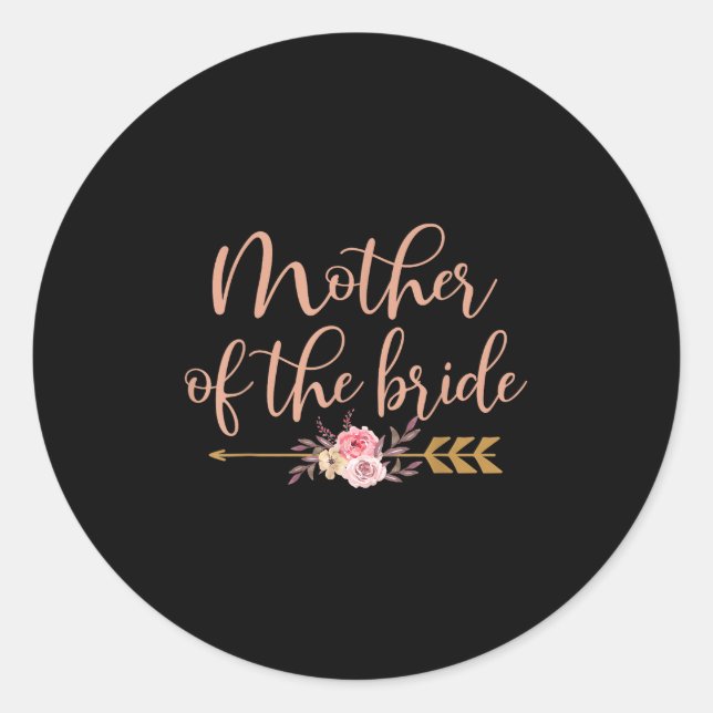 Mutter des Bride-Brautparty-Geschenkes Hochzeitsfe Runder Aufkleber (Vorderseite)