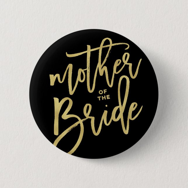 Mutter des Bride Chic Brautparty Hochzeit Button (Vorderseite)