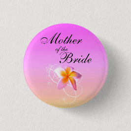 Mutter des Bride Frangipani Wedding Buttons