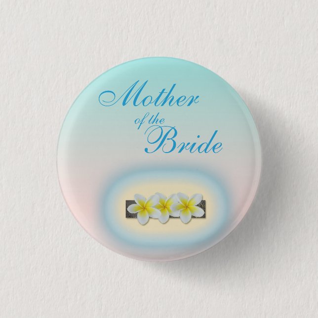 Mutter des Bride Frangipani Wedding Buttons (Vorderseite)