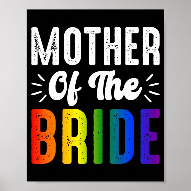 Mutter des Bride Gay Lesbian Hochzeitspass Poster (Vorne)