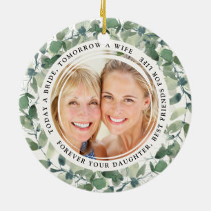 Mutter des Bride Keepake Gedicht-Fotos Keramik Ornament