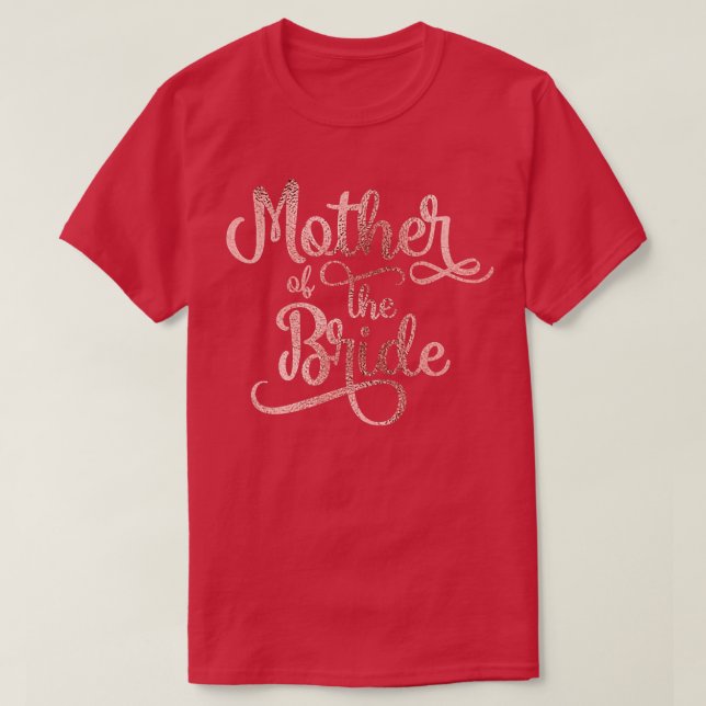 Mutter des Bride Rose Gold Brautparty Bachelo T-Shirt (Design vorne)