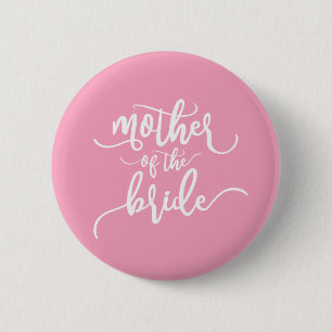 Mutter des Bride Wedding Calligraphy Buttons Butto