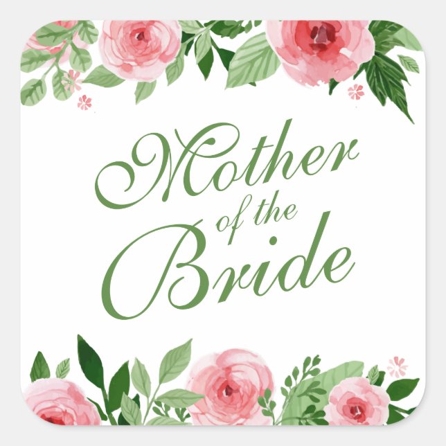 Mutter des Bride Wedding Sticker Siegel (Vorderseite)