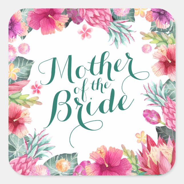 Mutter des Bride Wedding Sticker Siegel (Vorderseite)