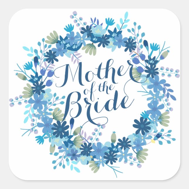 Mutter des Bride Winter Wedding Sticker Siegel (Vorderseite)
