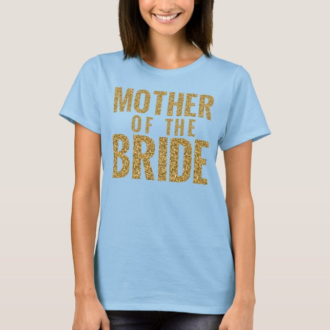 Mutter des Bridge-Simulated-Gold-Glitzer-Blocks T-Shirt (Vorderseite)
