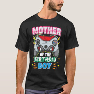 Mutter des Geburtstags Junge Matching Family Video T-Shirt