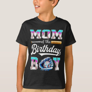 Mutter des Geburtstagsjungen Baseball Eis Drip Ma T-Shirt