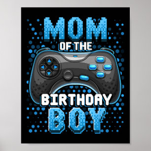 Mutter des Geburtstagsjungen passendes Video Gamer Poster
