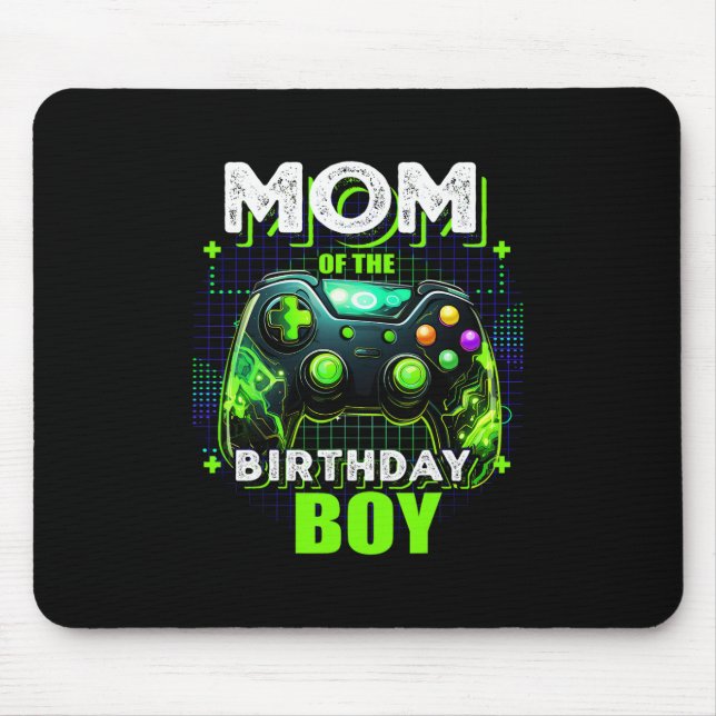 Mutter des Geburtstagsjungen passendes Videospiel  Mousepad (Vorne)