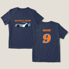 Mutter des Geburtstagsjungen-Rennwagen-Teams Tri-Blend Shirt