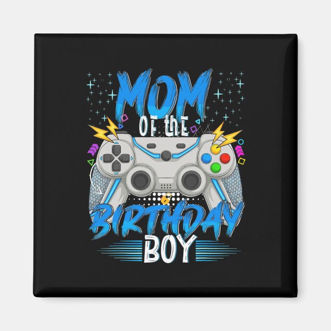 Mutter des Geburtstagsjungen Videospiel Geburtstag Magnet (Vorne)