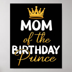 Mutter des Geburtstagsprinzen Jungen Bday-Party Poster