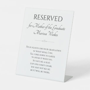 Mutter des Graduate Memorial Chair Abschluss Sockelschild