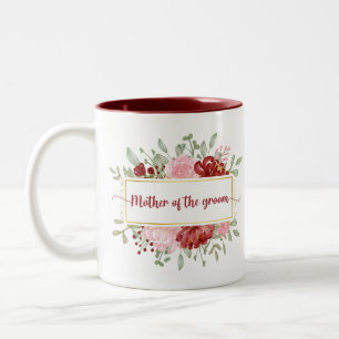 Mutter des Groom Geschenks Elegante Wasserfarben Zweifarbige Tasse