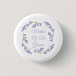 Mutter des Groom Lavender Floral Kranz Button