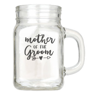 Mutter des Groom Mason Jar Cup Einmachglas